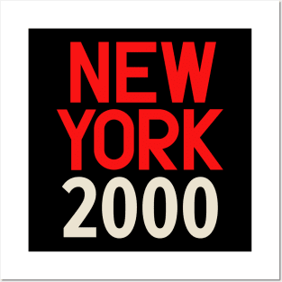 Iconic New York Birth Year Series: Timeless Typography - New York 2000 Posters and Art
